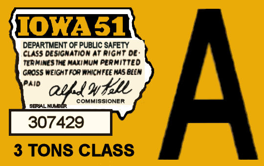 (image for) 1951 Iowa Registration sticker